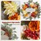 Welcome Hydrangea Silk Door Wreath for All Season Outside, Holiday Home Farmhouse Decorations Decor Outdoor